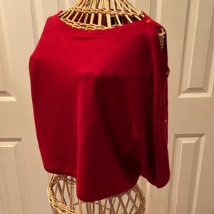 Rich red, cropped W by Worth sweater top